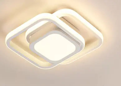 Modern LED Ceiling Light with Double Circles for Hallway