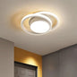 Modern LED Ceiling Light with Double Circles for Hallway