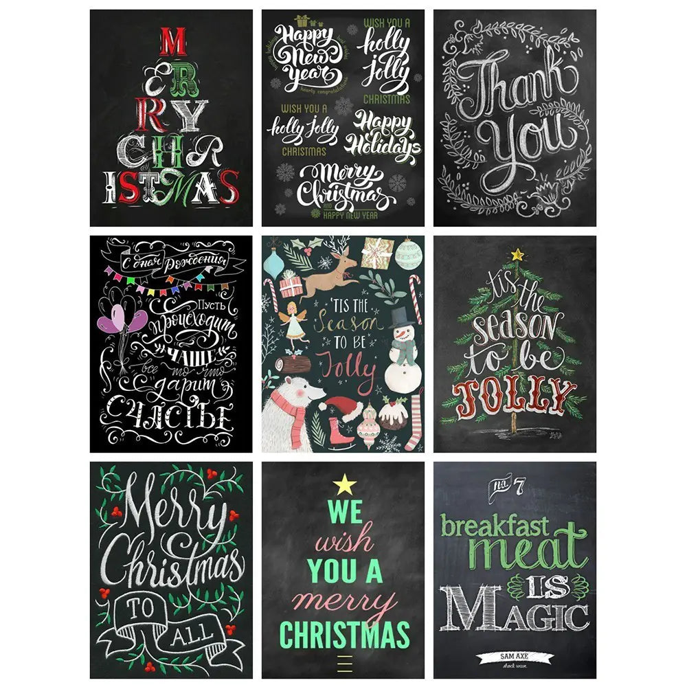 HUACAN 5D DIY Christmas Square Diamond Painting Decor