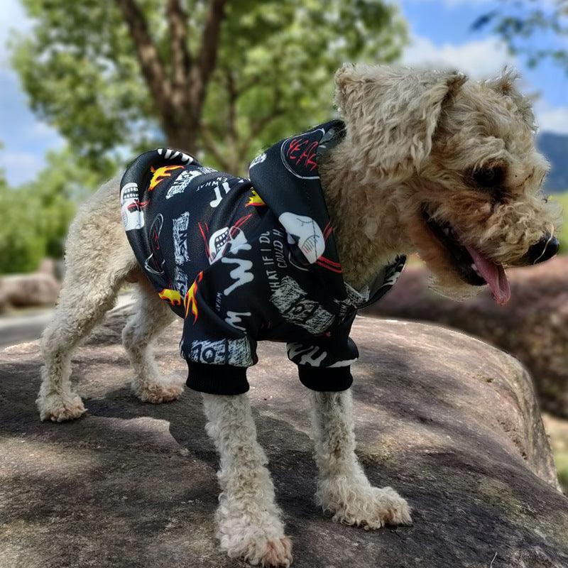 Skull Camo Pet Hoodie: Stylish Two-Legged Outfit For Dogs-3