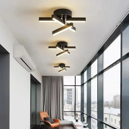 Modern LED Ceiling Light with Double Circles for Hallway