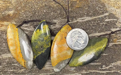 Bumble Bee Jasper Marquise Shape Pendant (1pc)