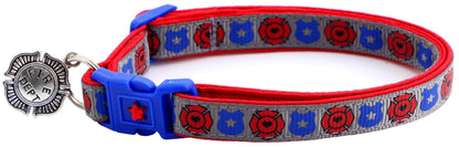 Fire and Police Badges Cat Collar-20