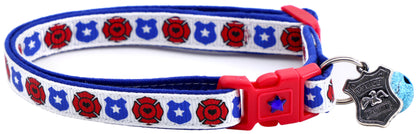 Fire and Police Badges Cat Collar-29