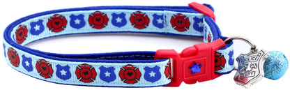 Fire and Police Badges Cat Collar-27