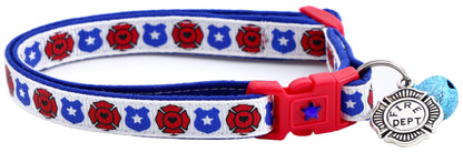 Fire and Police Badges Cat Collar-36