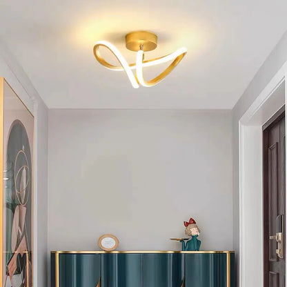 Modern LED Ceiling Light with Double Circles for Hallway