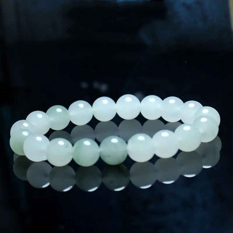 Gold Silk Jade Tianshan Cui Bracelet Necklace Unisex