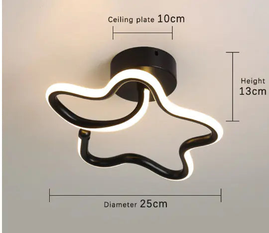 Modern LED Ceiling Light with Double Circles for Hallway