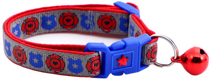 Fire and Police Badges Cat Collar-10