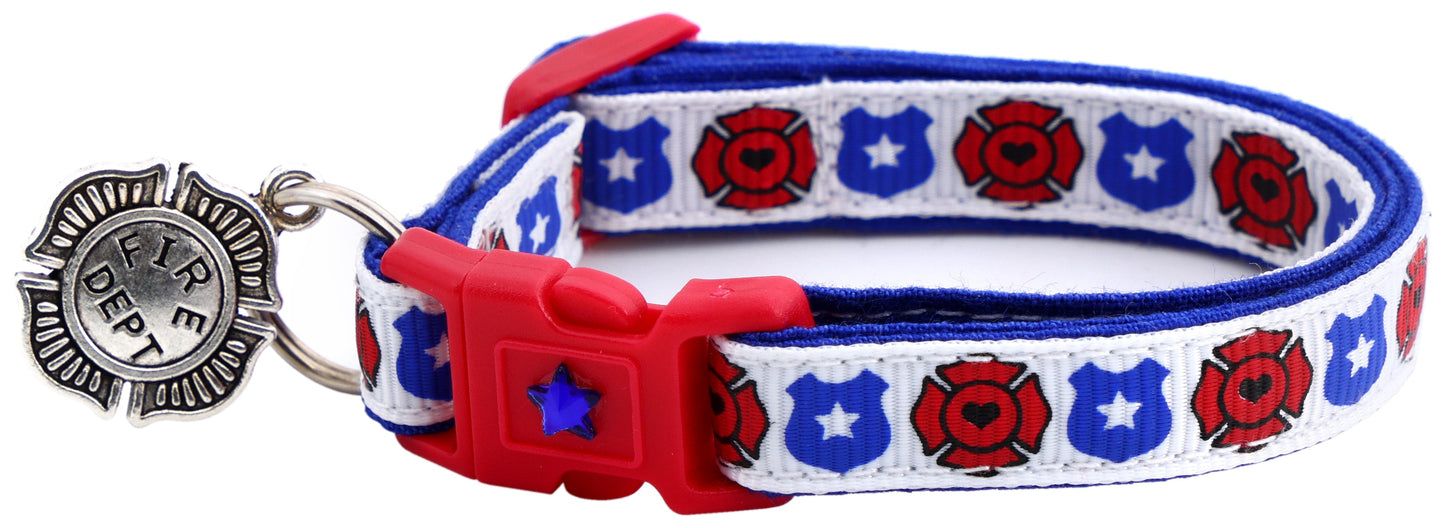Fire and Police Badges Cat Collar-25