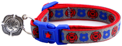 Fire and Police Badges Cat Collar-24