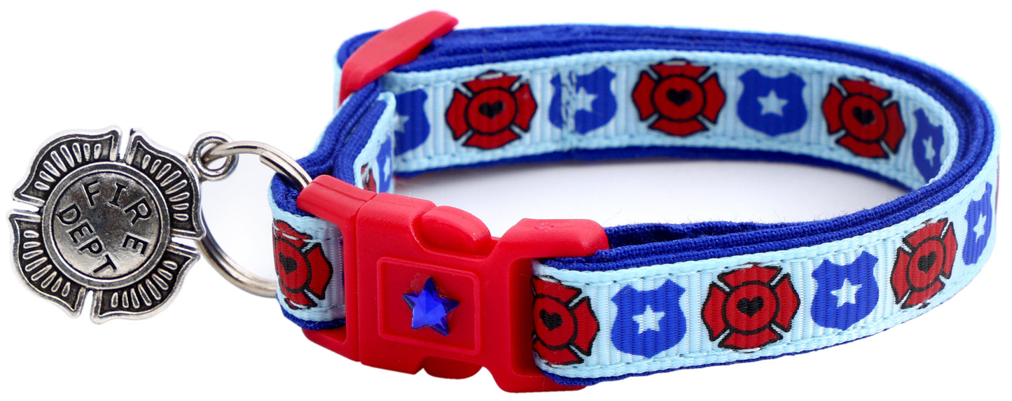 Fire and Police Badges Cat Collar-23