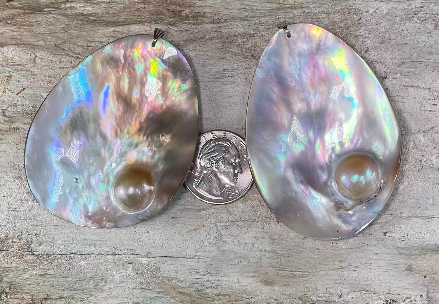 Mabe Pearl / Blister Pearl, Freeform Shape Pendant